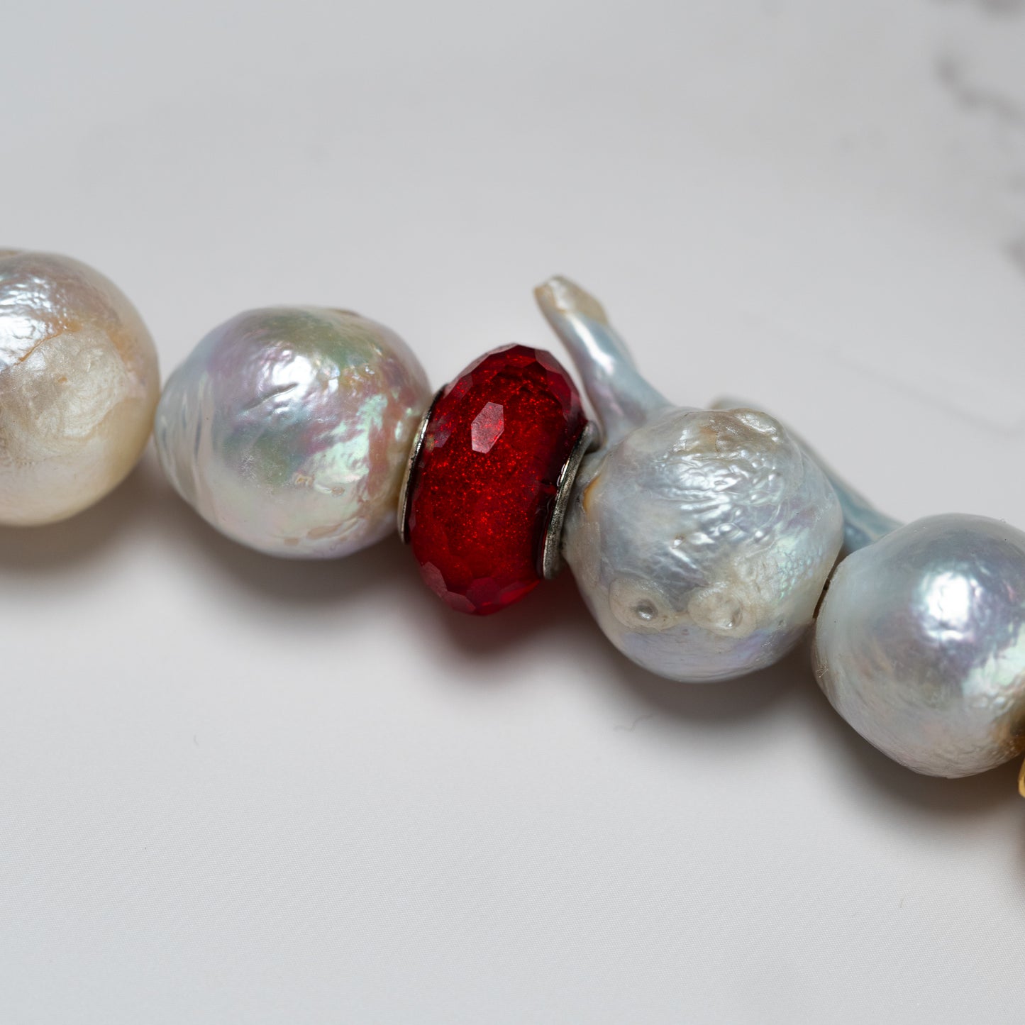 ROYALTY FIREBALL PEARL NECKLACE