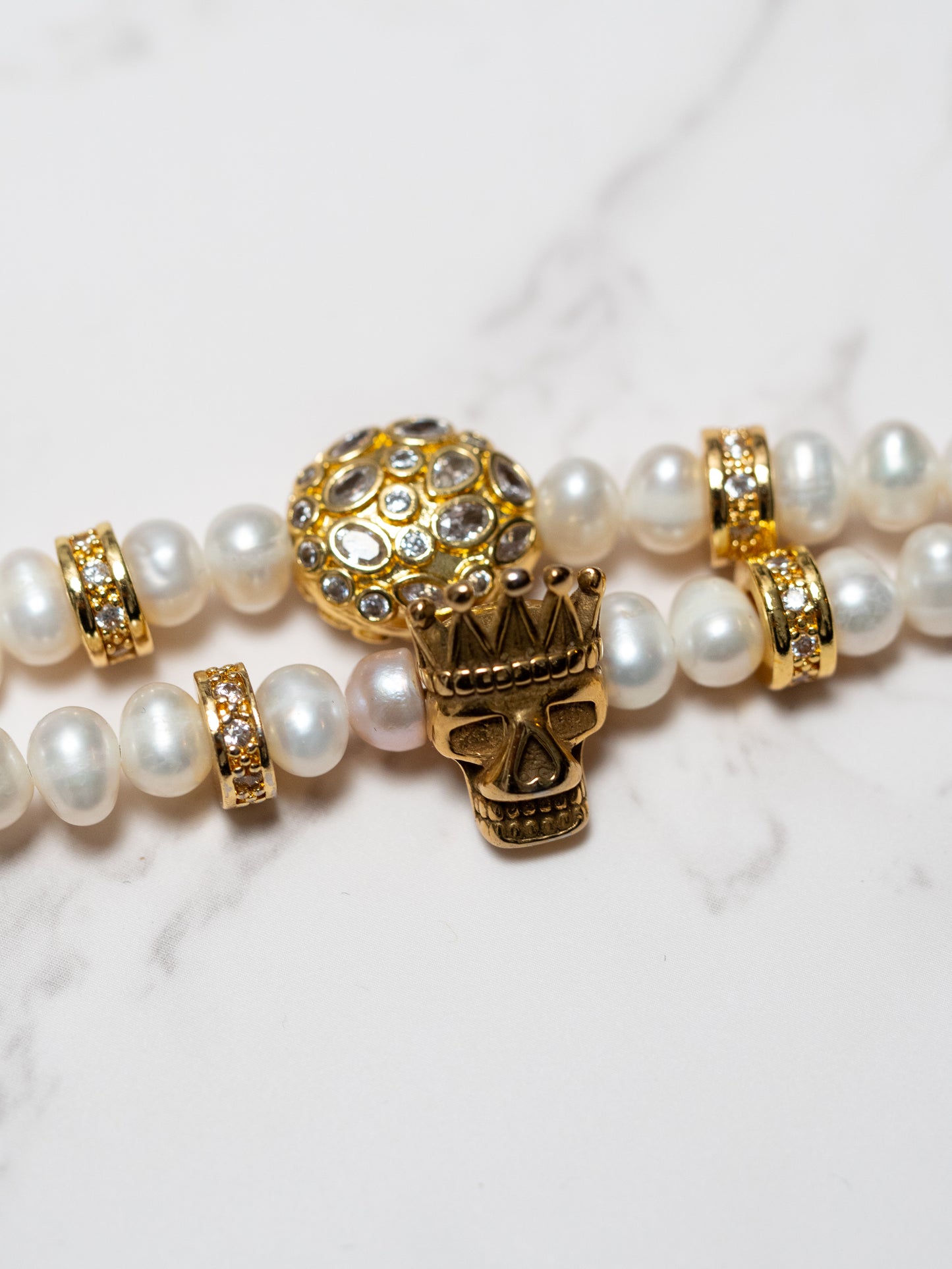 The Madonna’ double pearl bracelet